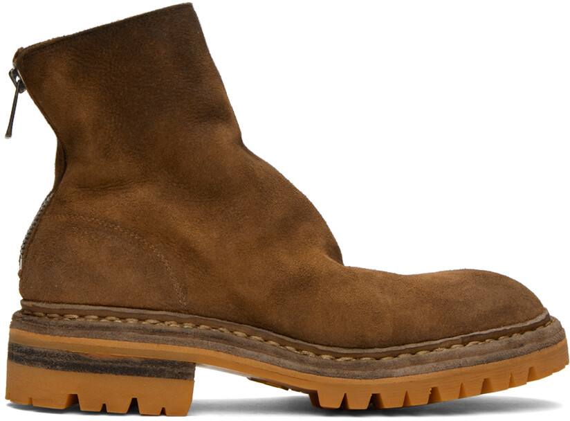 

Танго-коричневые ботинки UNDERCOVER Nonnative x Guidi Edition на молнии сзади, Коричневый