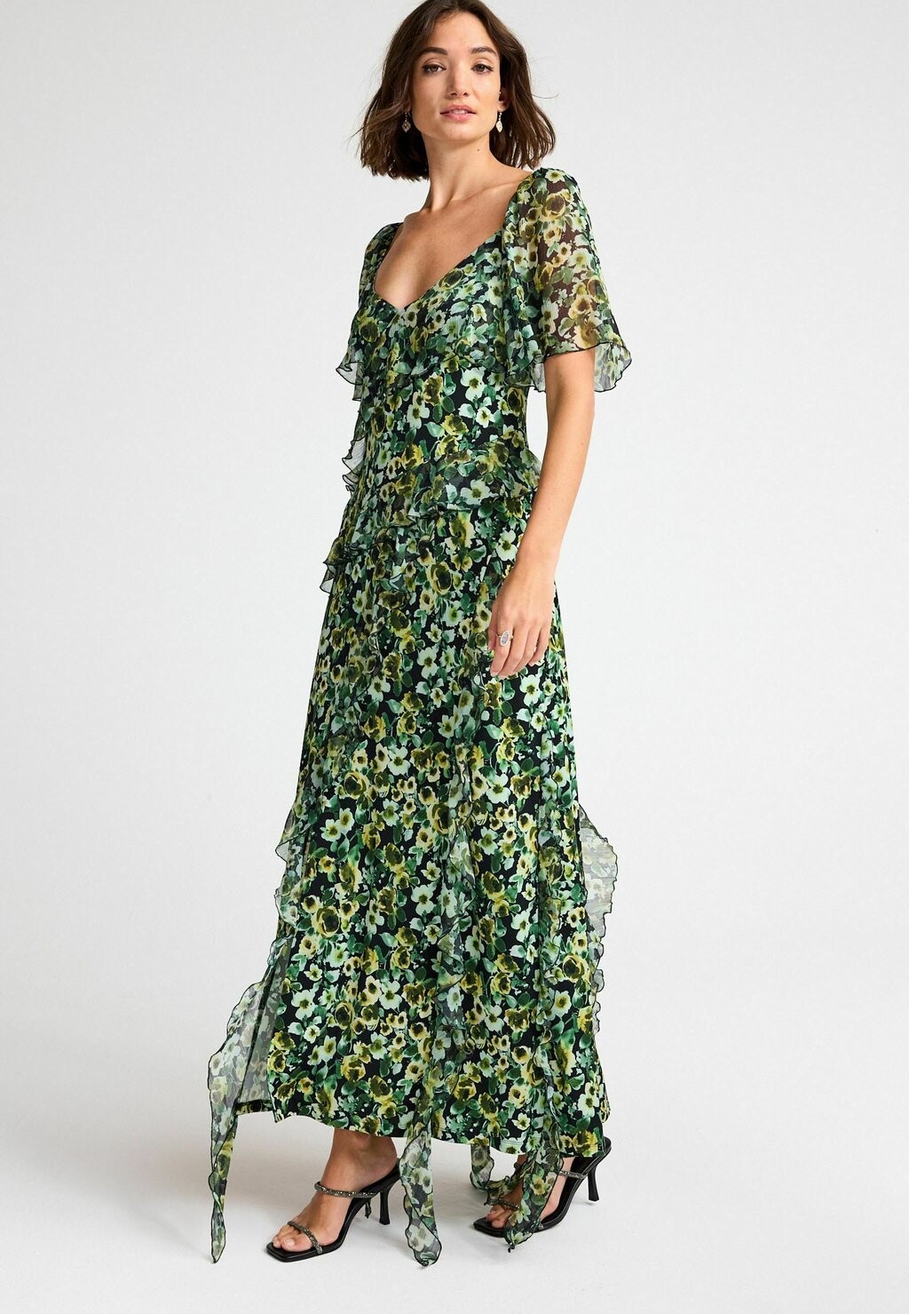 

Длинное платье Regular Fit Next, цвет green floral