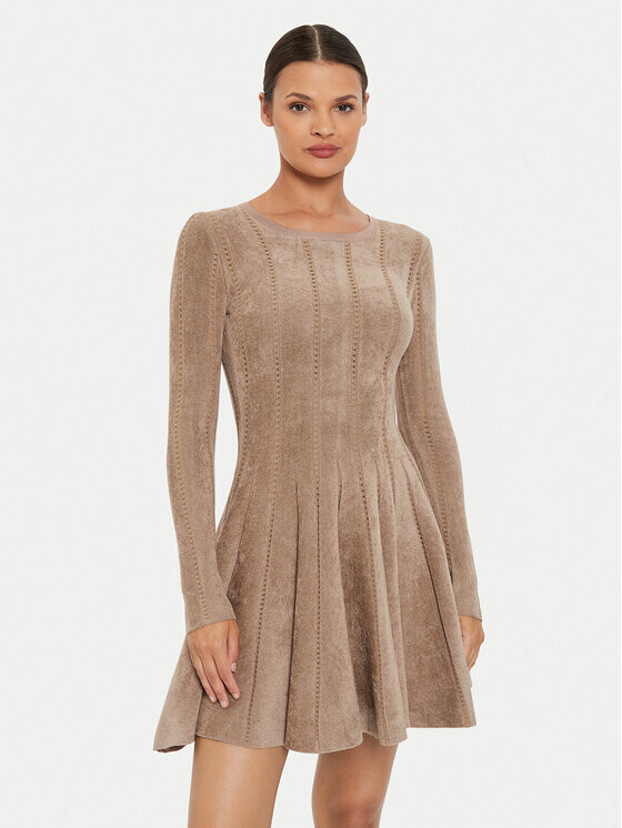 

Дневное платье regular fit Guess, коричневый