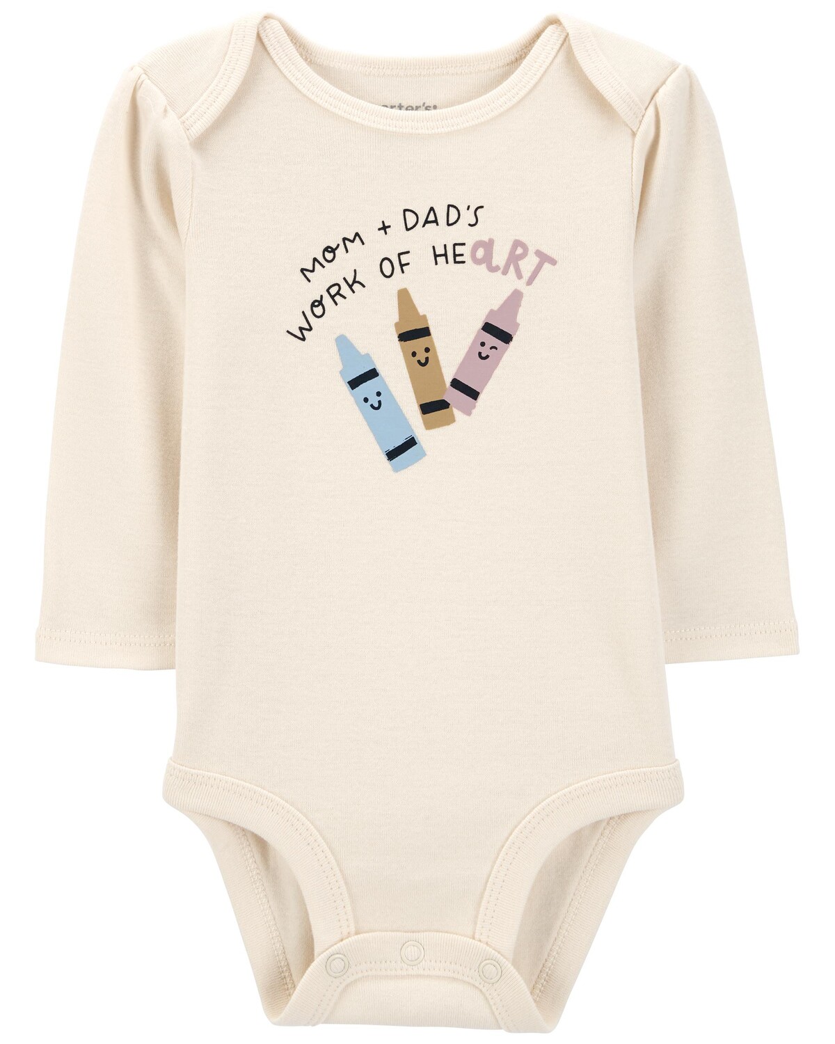 

Боди Baby Art с длинными рукавами Carter's, слоновая кость