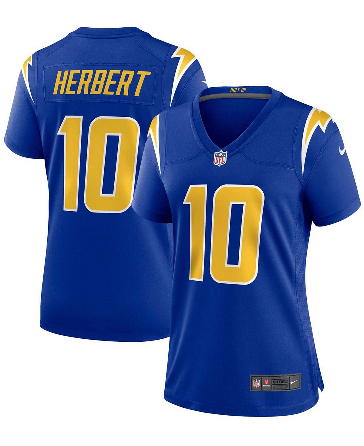 

Женская игровая майка Justin Herbert Royal Los Angeles Chargers Nike