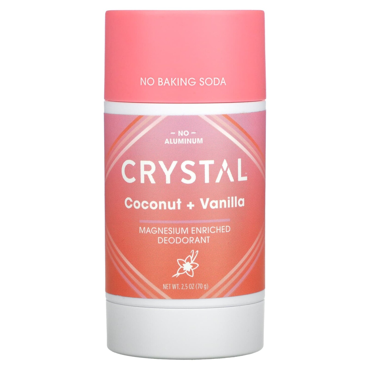 

Обогащенный магнием дезодорант, кокос и ваниль, 70 г (2,5 унции), Crystal