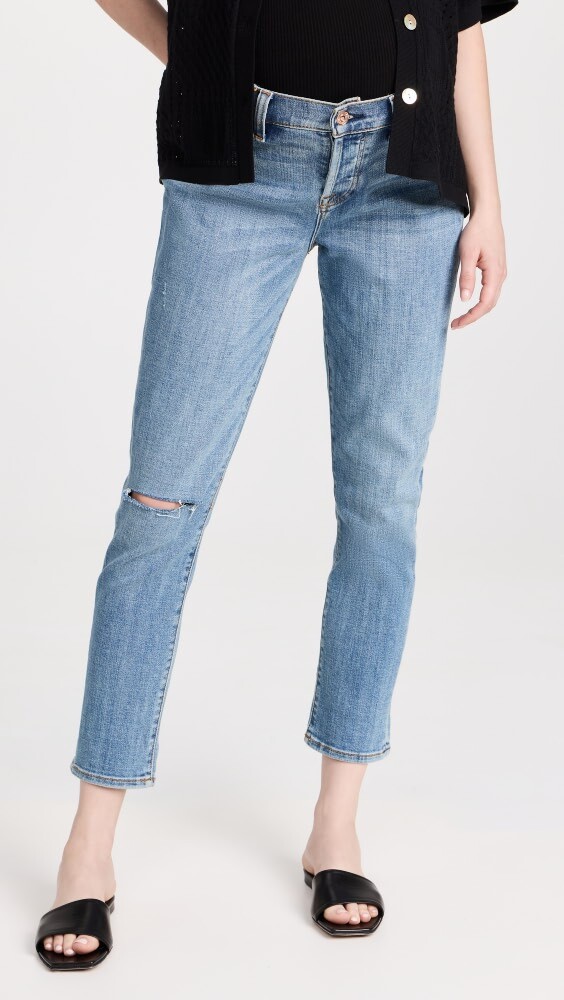 

Джинсы 7 For All Mankind Maternity Josefina with One Knee Hole