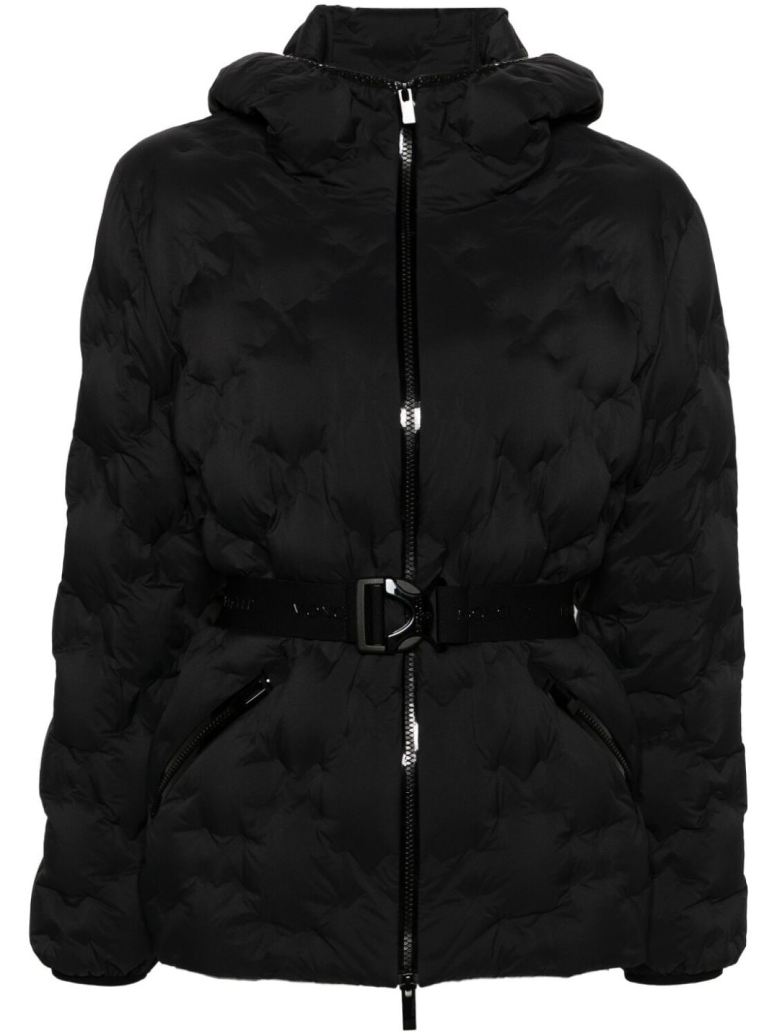 

Moncler пуховик Adonis с поясом, черный