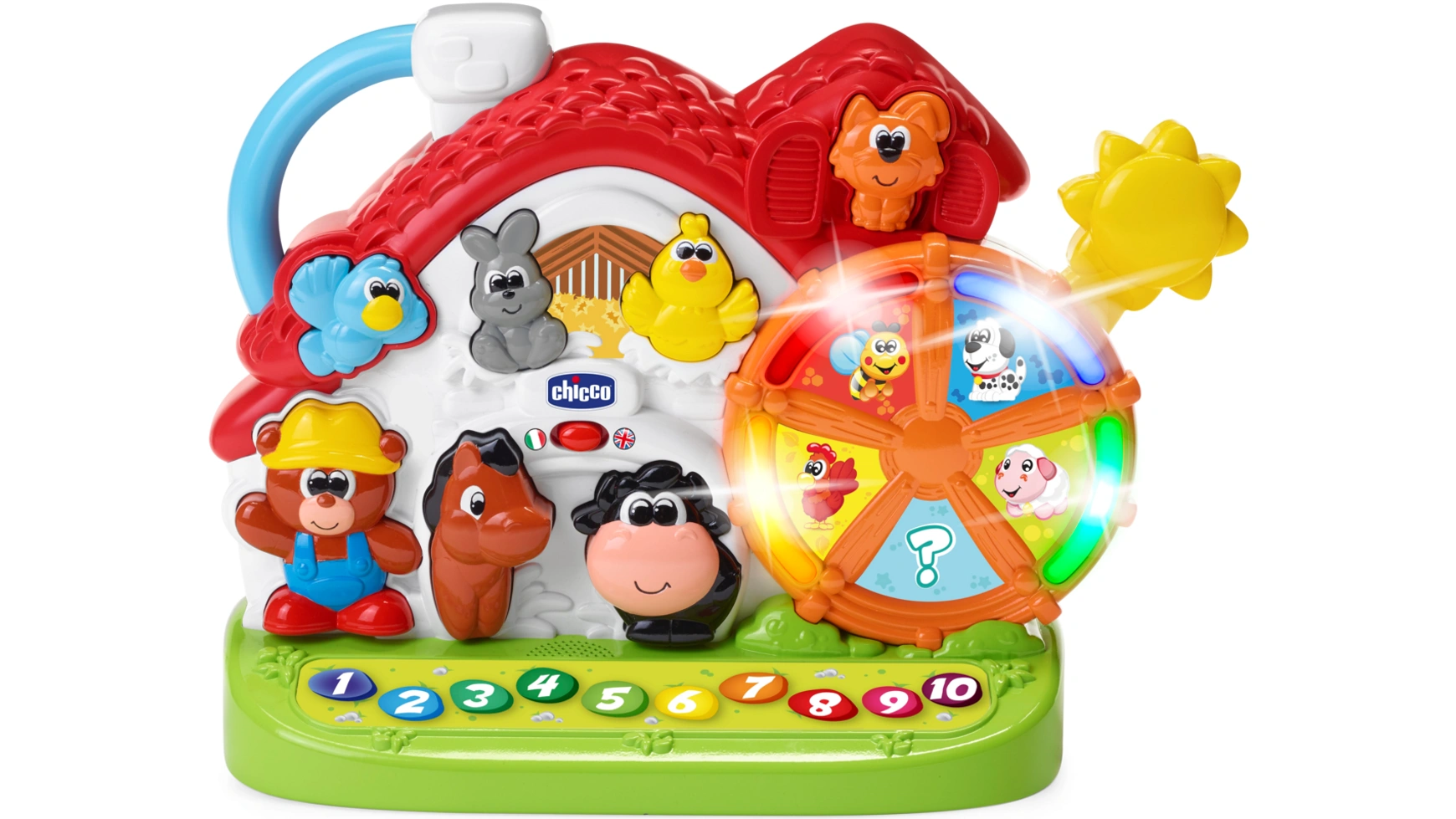 Chicco Говорящая ферма немецкий/английский furreal moodwings интерактивная игрушка для домашних животных 50 звуков и реакций электронные питомцы детские игрушки для мальчиков рождественс