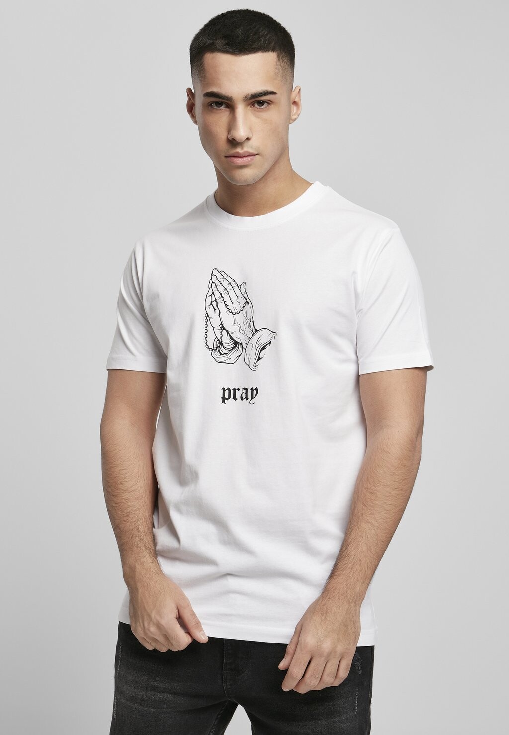 

Футболка с принтом МОЛИТЕСЬ Mister Tee, белый