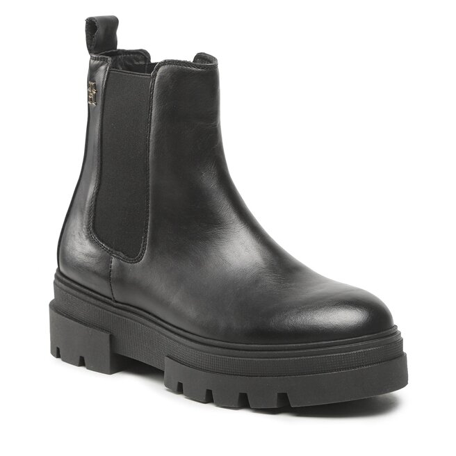ботинки tommy hilfiger signature boot черный Ботинки Tommy Hilfiger MonochromaticChelsea Boot, черный