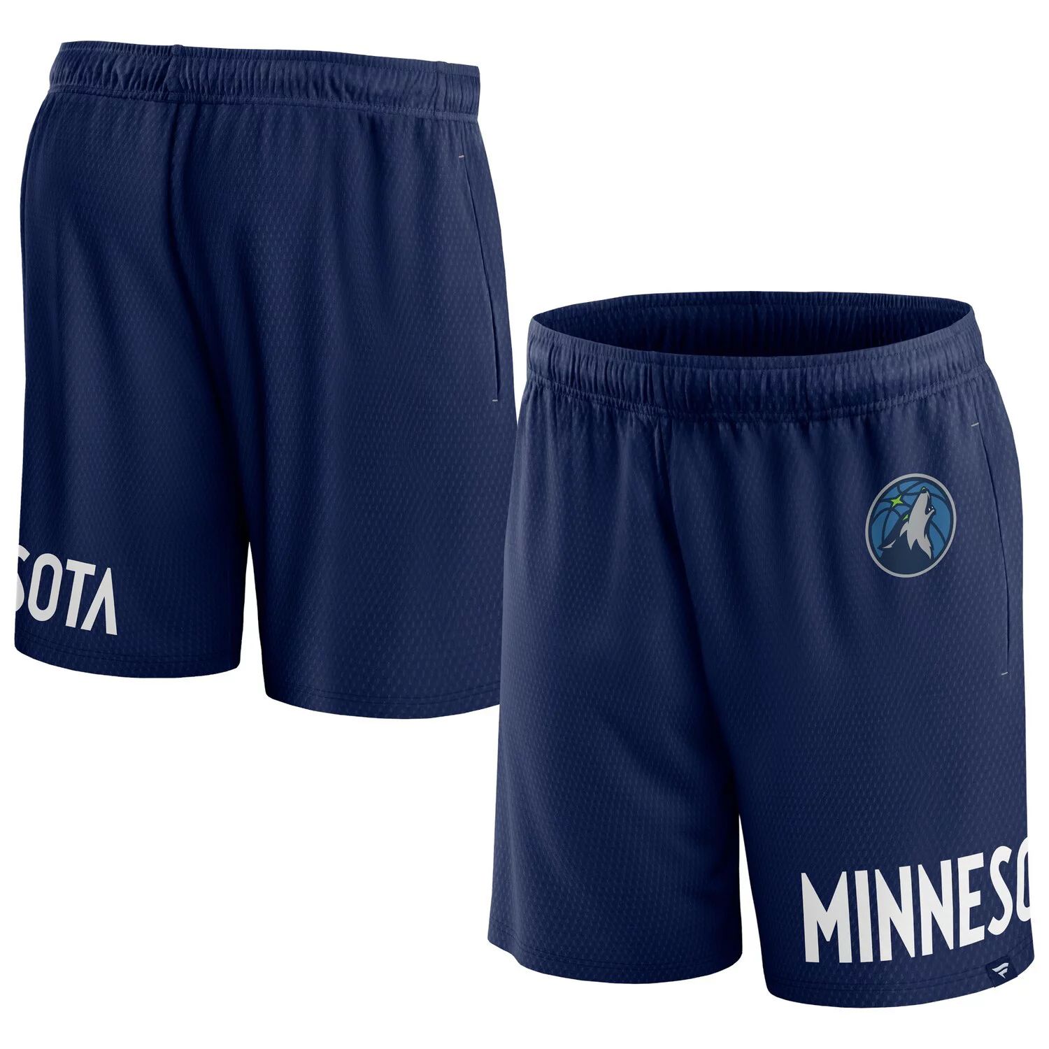 цена Мужские фирменные темно-синие шорты из сетки Minnesota Timberwolves Free Throw Fanatics