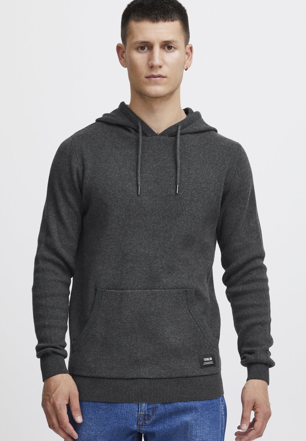 Вязаный свитер Solid, цвет gray melange