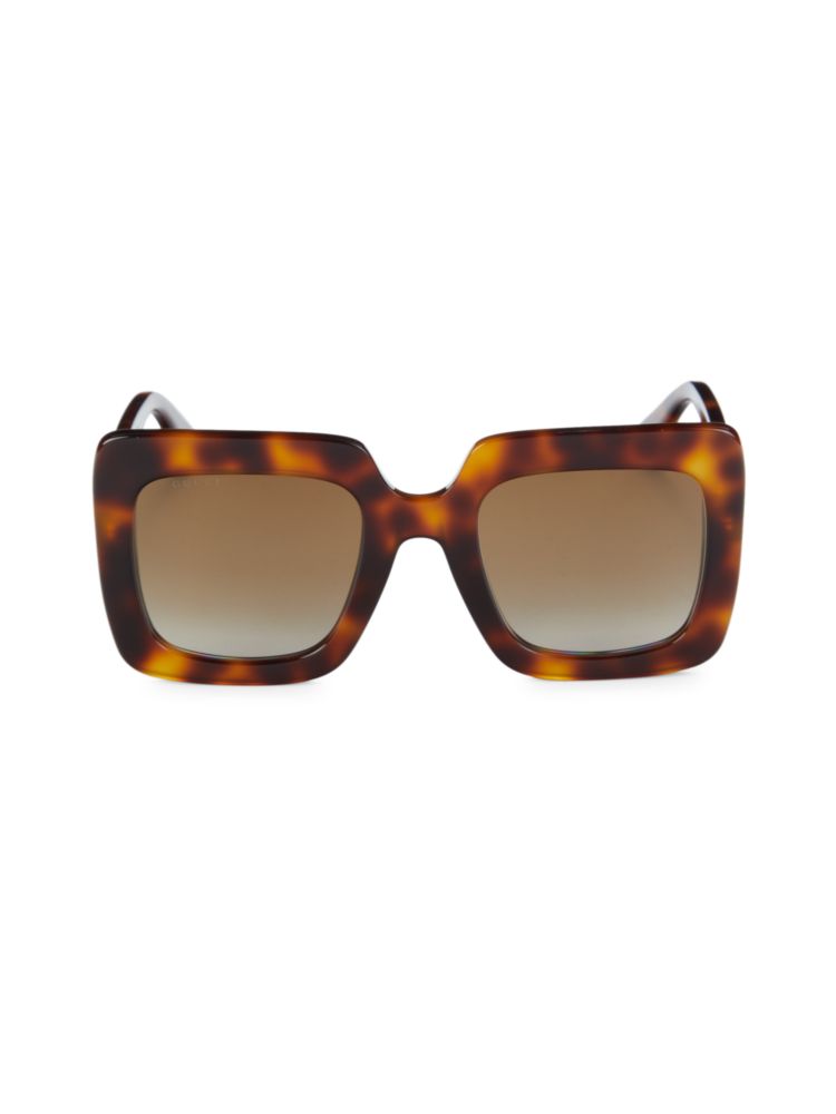 Квадратные солнцезащитные очки 57MM Gucci, цвет Havana цена и фото