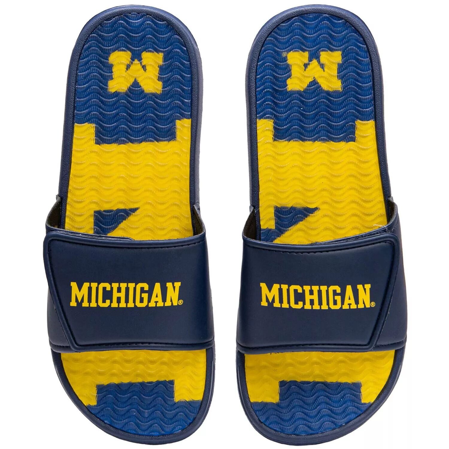 

Молодежные гелевые шлепанцы FOCO Michigan Wolverines Unbranded