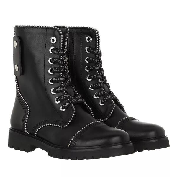 

Сапоги joe - smooth cowskin & studs pipping Zadig & Voltaire, черный