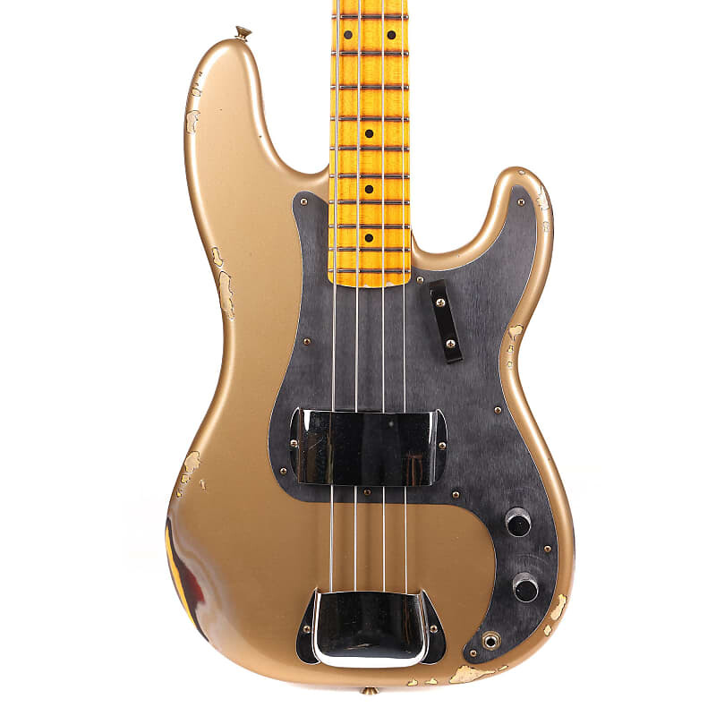 

Басс гитара Fender Custom Shop 1958 Precision Bass Relic Aged Shoreline Gold over Chocolate 3-Tone Sunburst