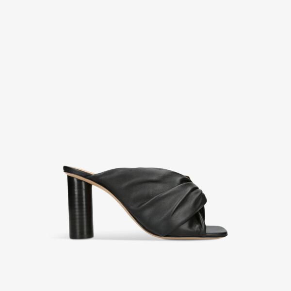 

Кожаные мюли на каблуке с перекрученными ремешками и цепочкой Jw Anderson, черный