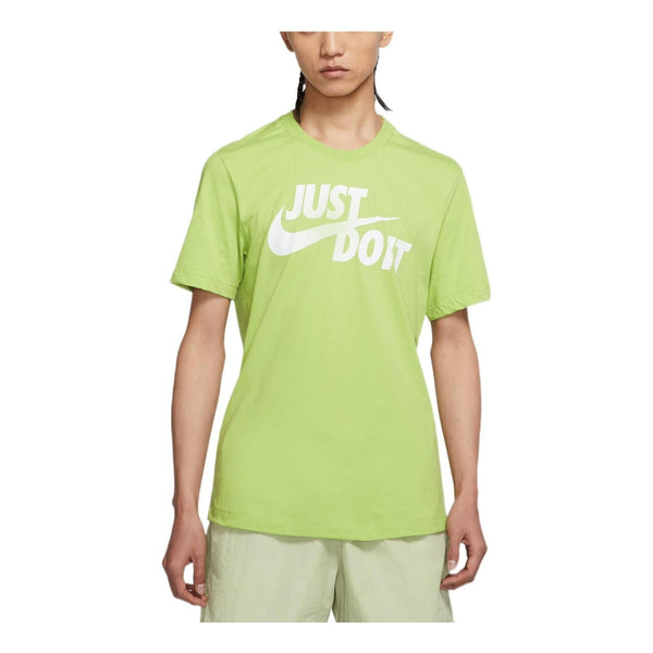 Футболка Nike Large Alphabet Logo Printing Round Neck Casual Sports Short Sleeve Green, мультиколор