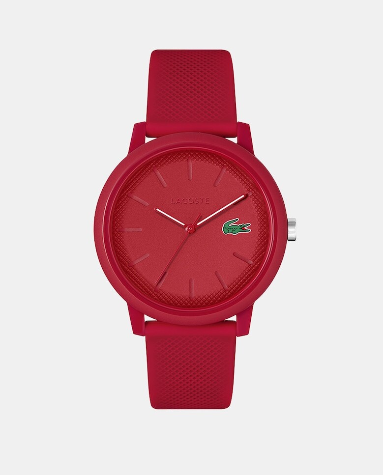 

Lacoste 12.12 2011173 красные силиконовые мужские часы Lacoste, красный