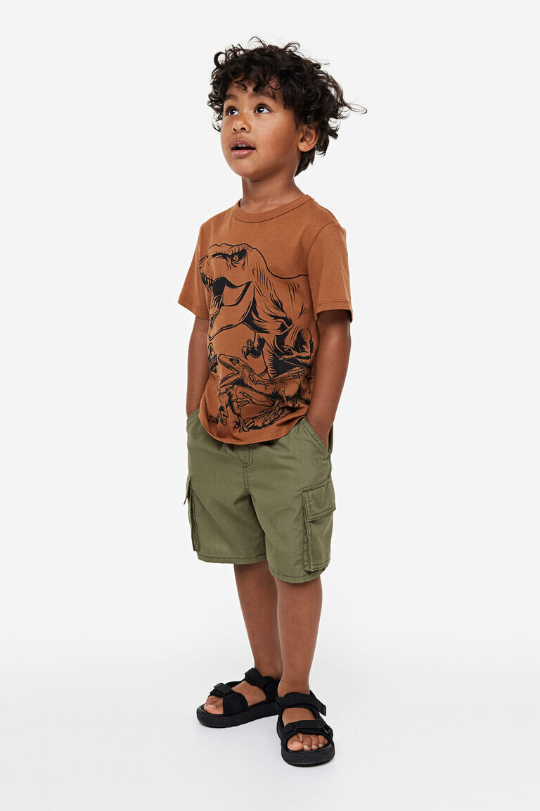 

Хлопковые шорты карго H&M, хаки