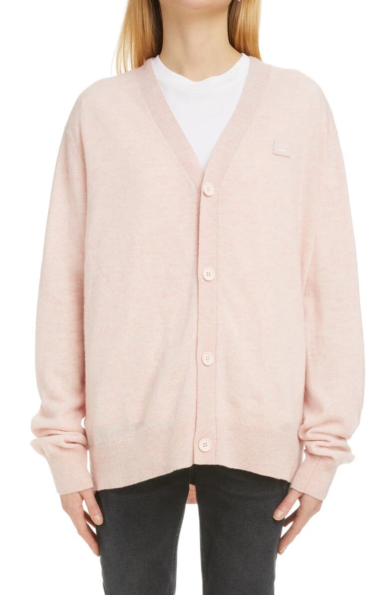 

Шерстяной кардиган Keve с нашивкой для лица ACNE STUDIOS