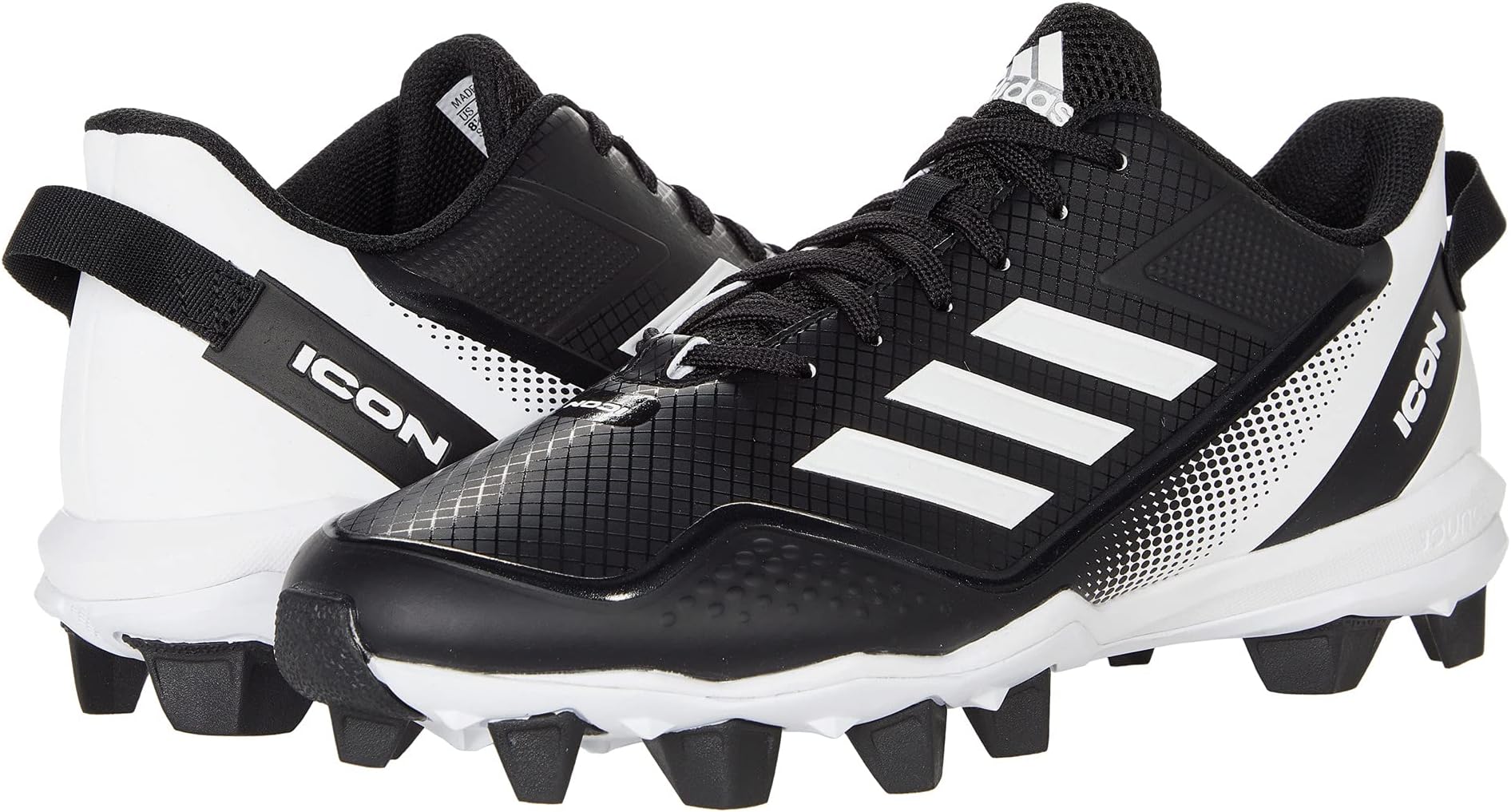 

Бутсы Icon 7 Molded Baseball Cleats adidas, цвет Black/White/White