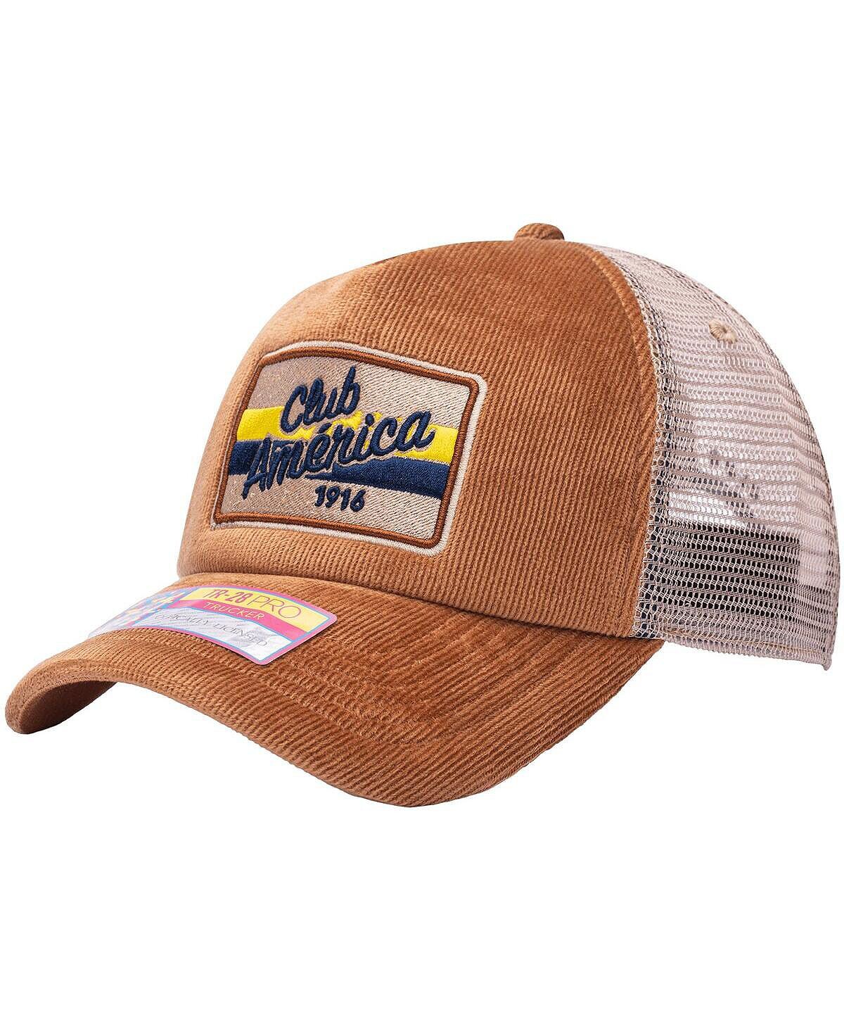 

Мужская коричневая кепка Club America Camionero Trucker Snapback Fan Ink