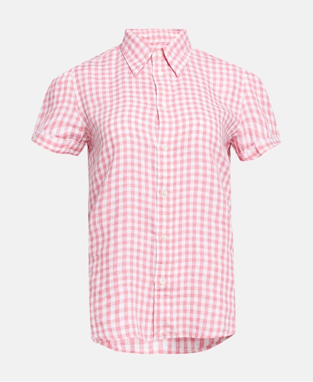 

Льняная блузка Polo Ralph Lauren, розовый