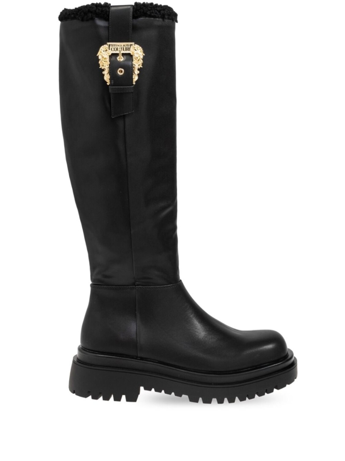 

Versace Jeans Couture сапоги Drew Baroque с пряжкой до колена, черный