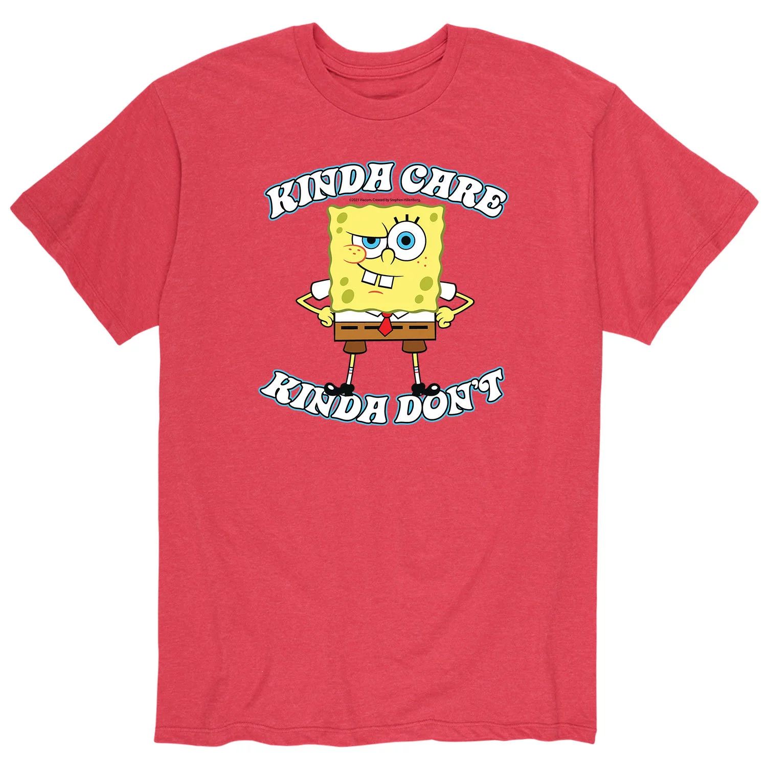 Мужская футболка с изображением Губки Боба Kinda Care Licensed Character