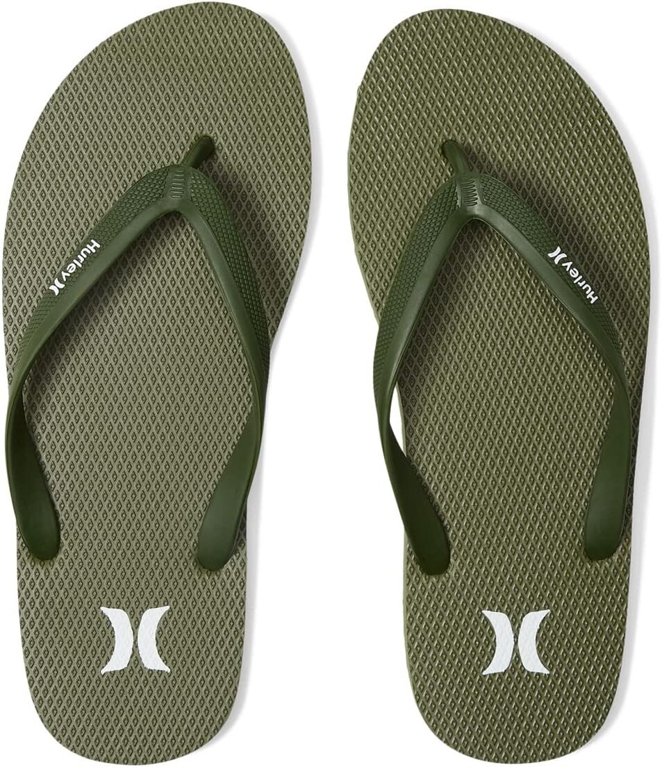 

Шлепанцы Icon Solid Flip-Flops Hurley, цвет Olive