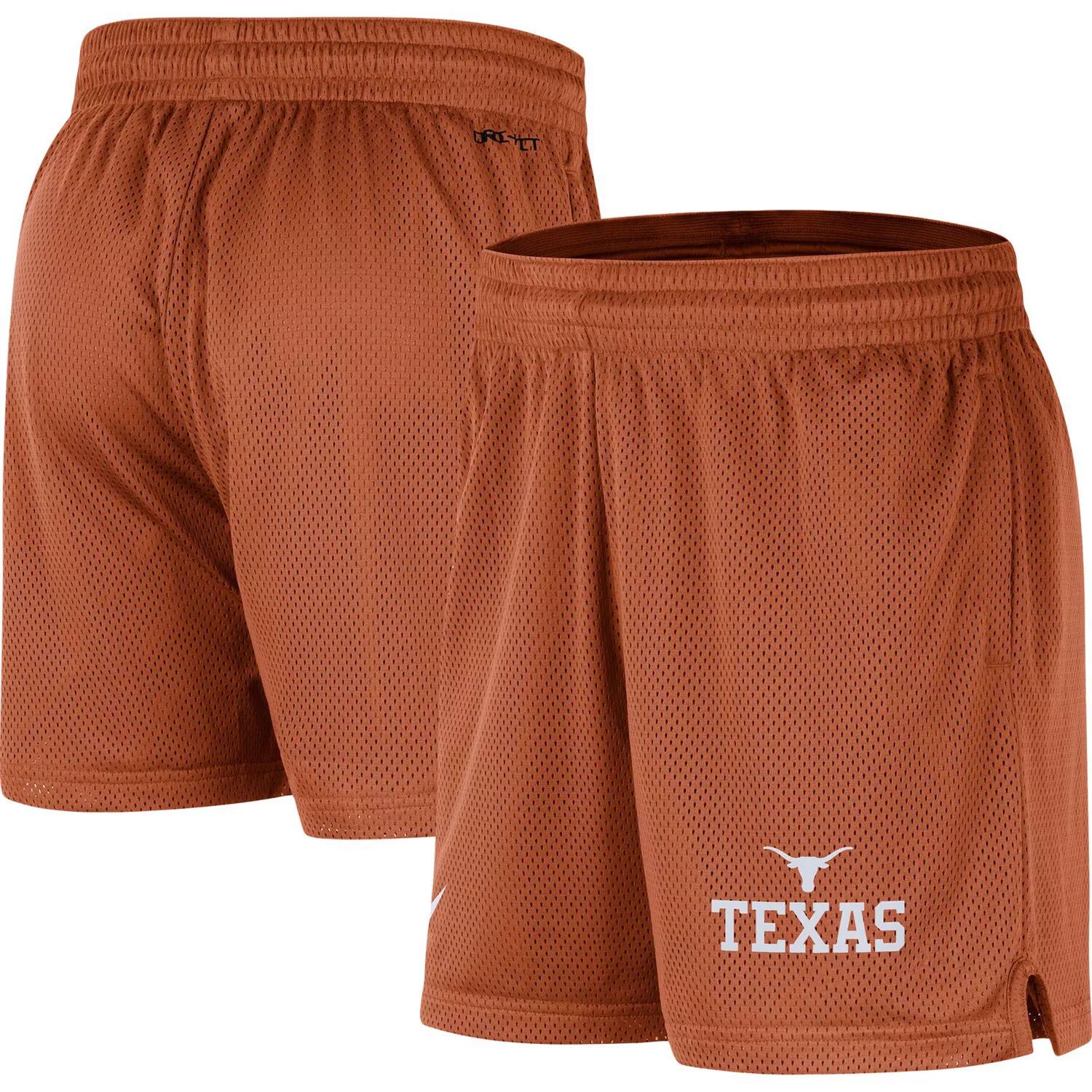 Мужские оранжевые шорты Texas Longhorns из сетки Performance Nike мужские темно серые оранжевые шорты texas longhorns fast break performance nike