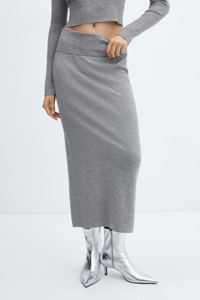 

Юбка с завышенной талией Mango, серый