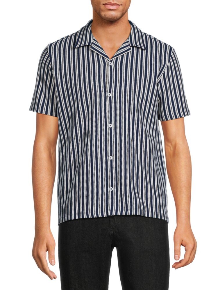 

Рубашка в тканую полоску Reiss, цвет Navy White