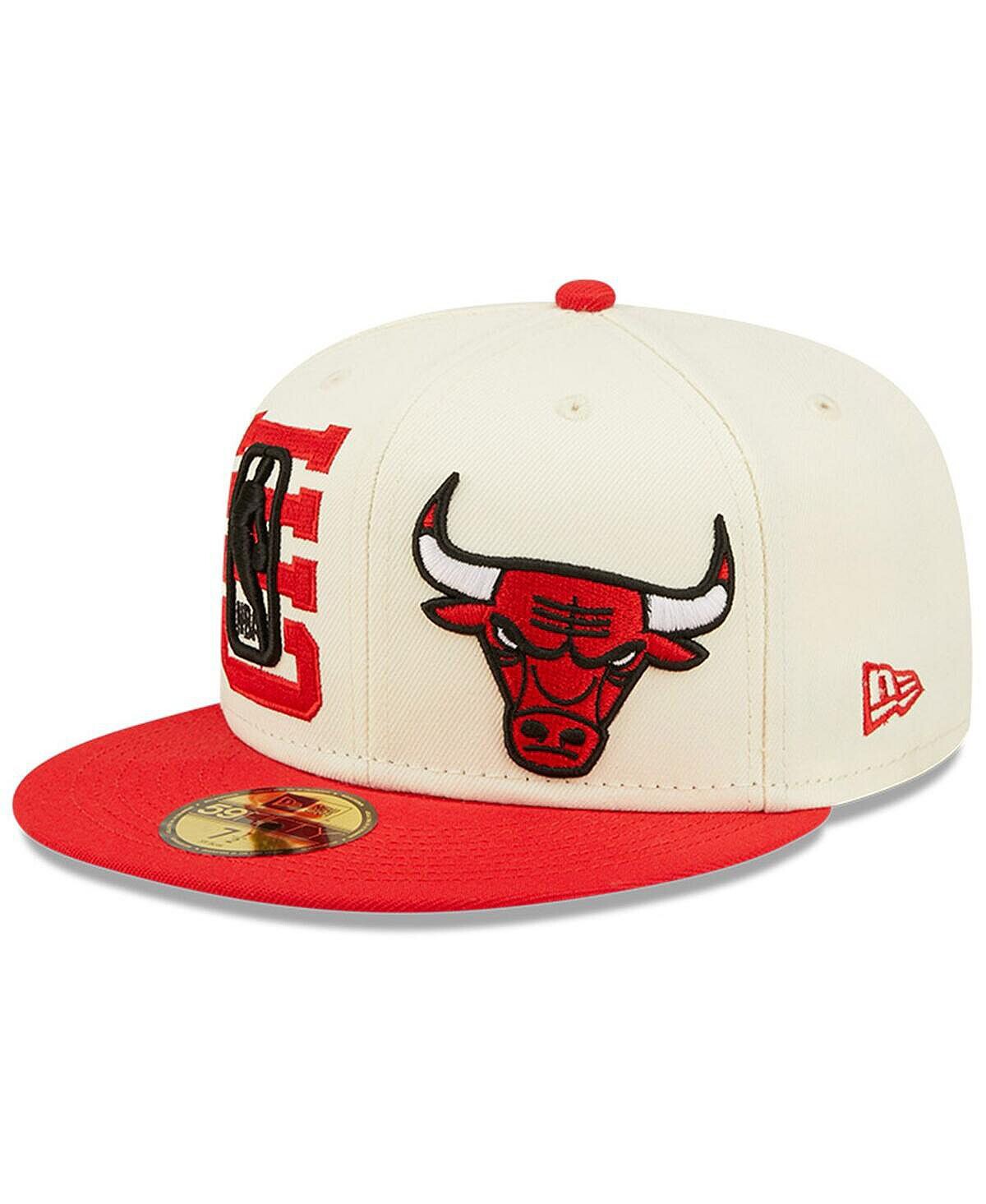 

Мужская кремовая кепка Red Chicago Bulls NBA Draft 59FIFTY 2022 года. New Era