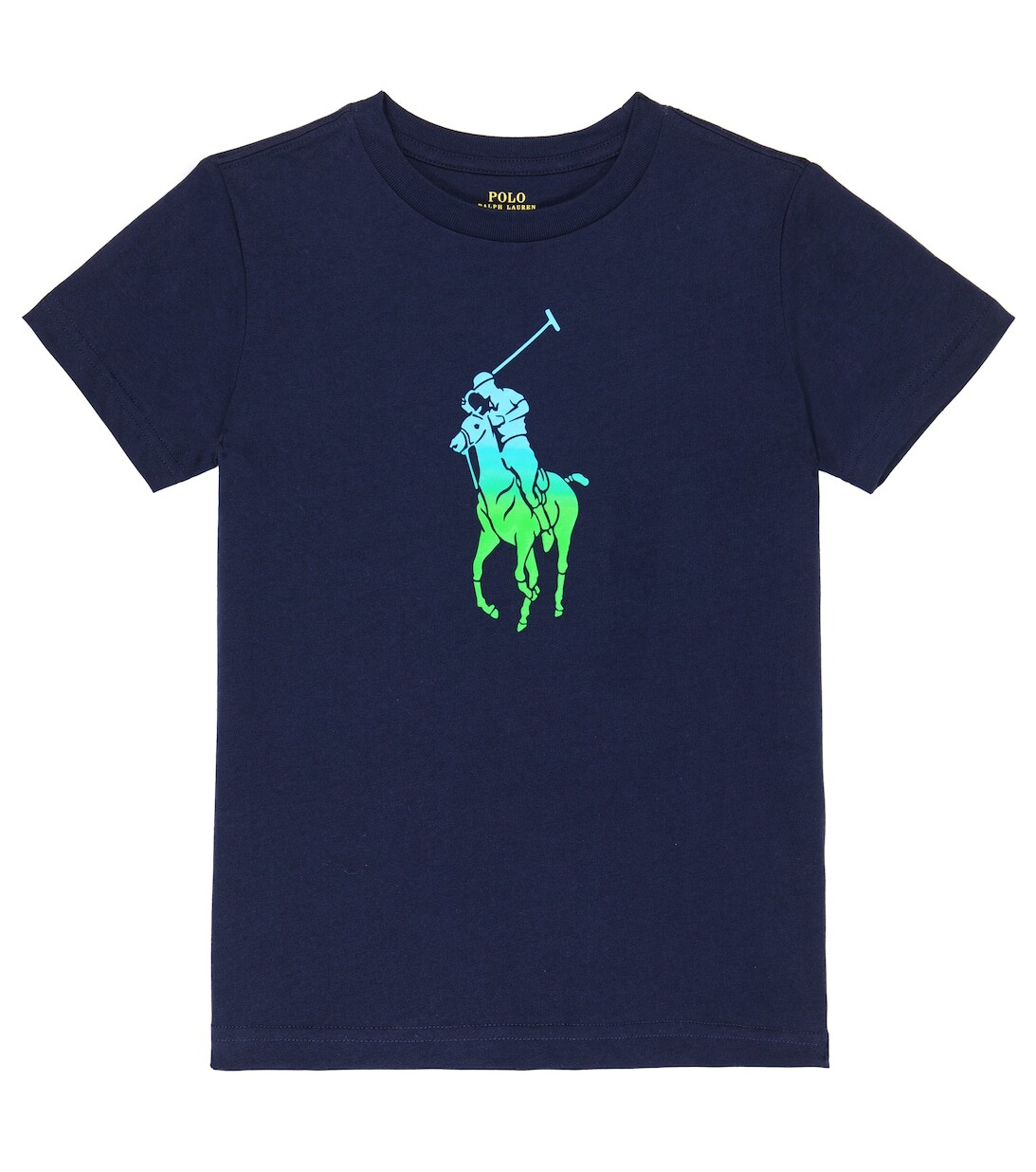 

Футболка из хлопкового джерси с логотипом Polo Ralph Lauren, синий