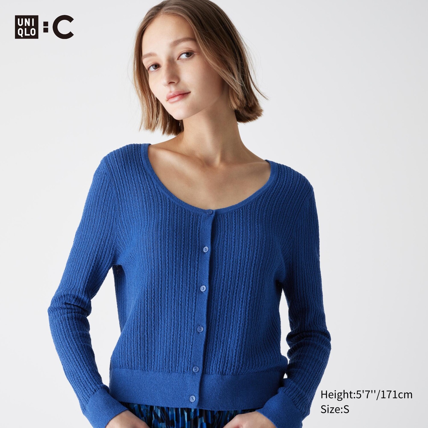 

Короткий кардиган UNIQLO, синий