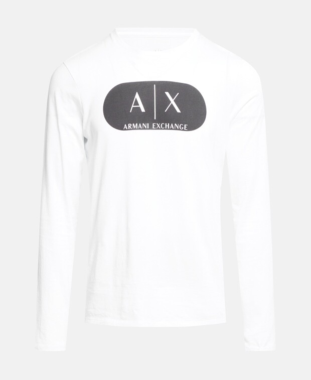 

Топ с длинными рукавами Armani Exchange, белый
