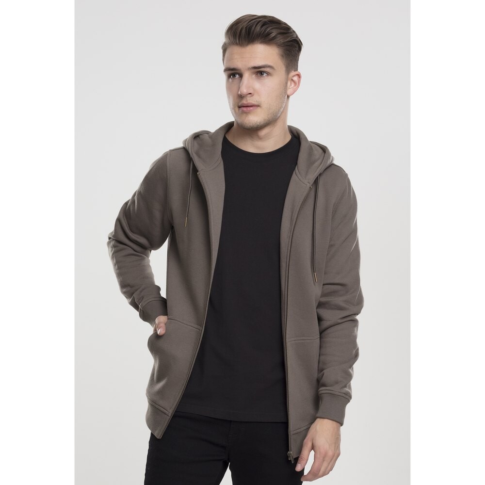 

Толстовка Urban Classics Basic Zip, зеленый