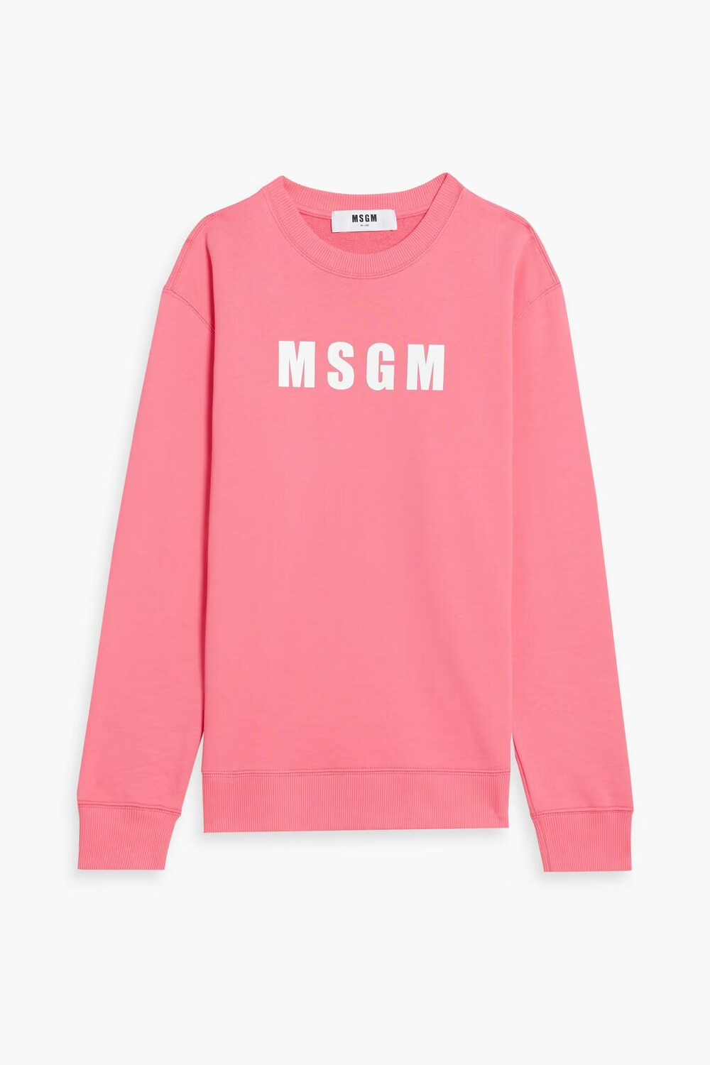 

Толстовка из французской хлопковой махры с логотипом Msgm, ярко-розовый