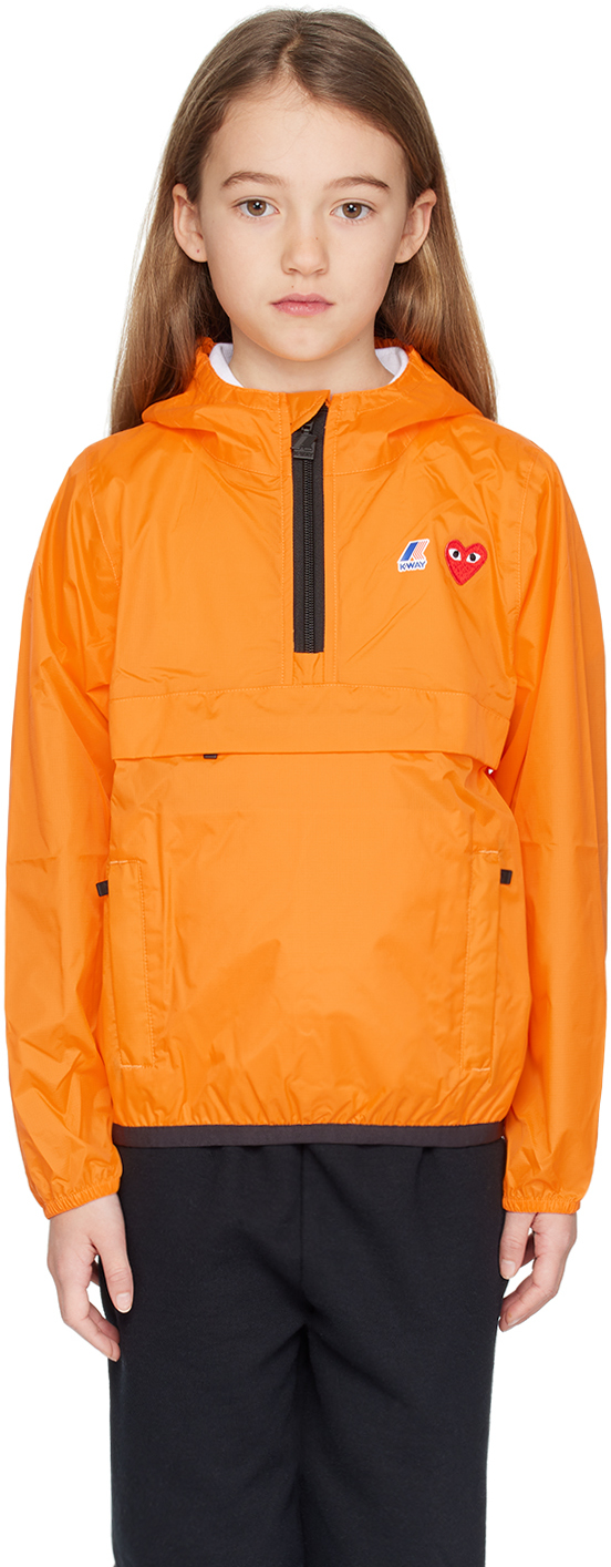 Детская куртка K-Way Edition Leon Comme Des Garcons, цвет Orange