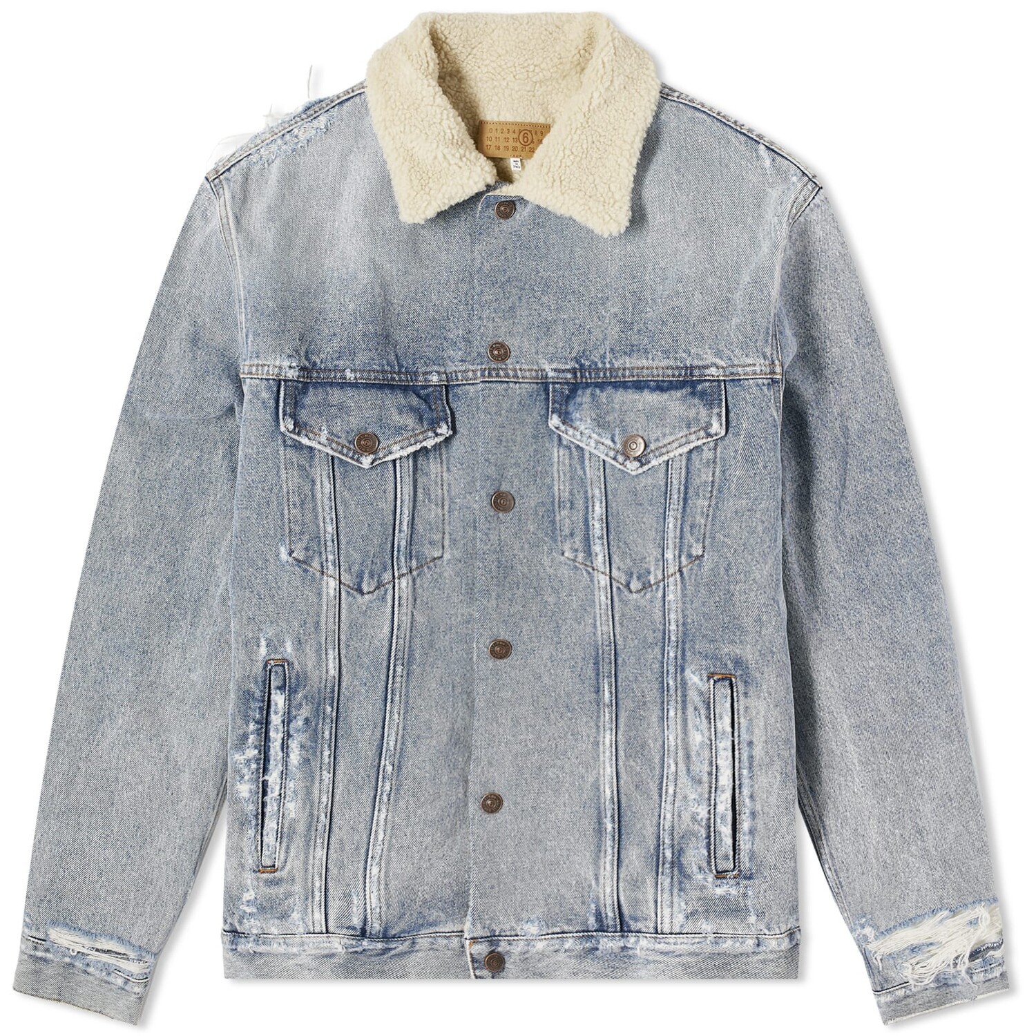

Куртка Mm6 Maison Margiela Lined Denim, светлый индиго