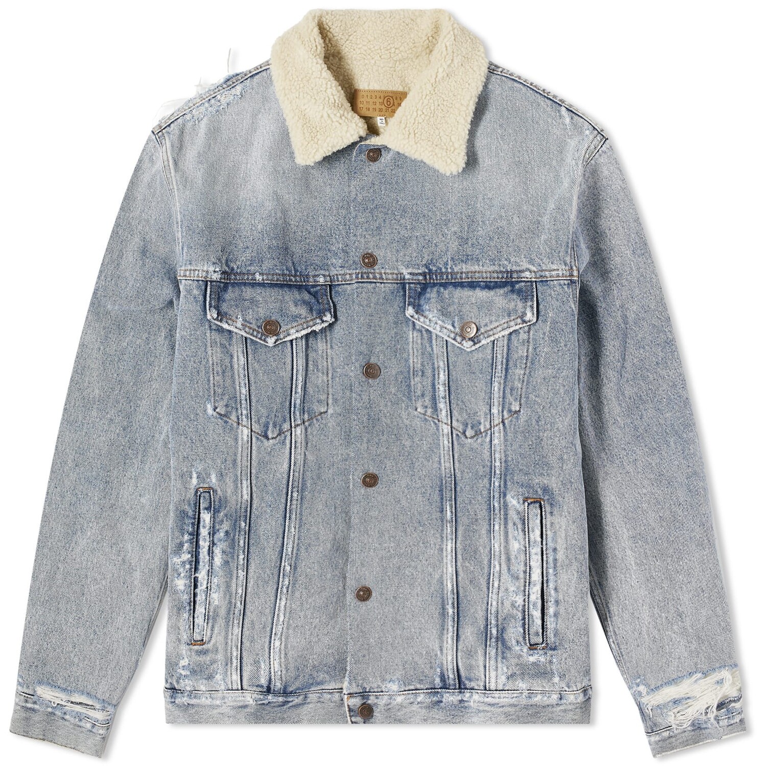 Куртка Mm6 Maison Margiela Lined Denim, светлый индиго