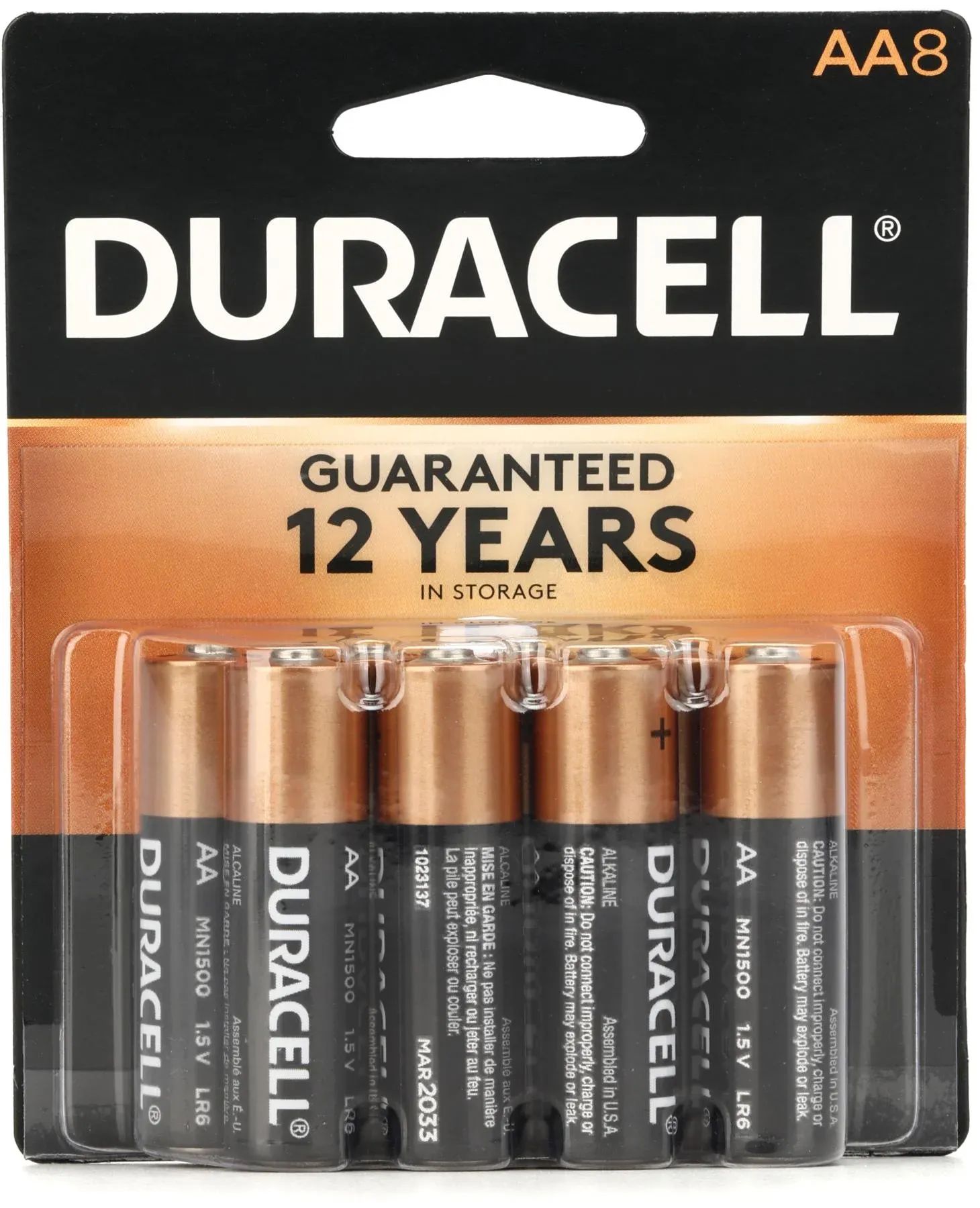 

Щелочная батарейка Duracell Coppertop AA (8 шт.)