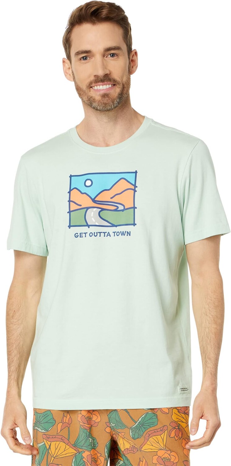 

Футболка Get Outta Town Vista Crusher Life is Good, цвет Sage Green