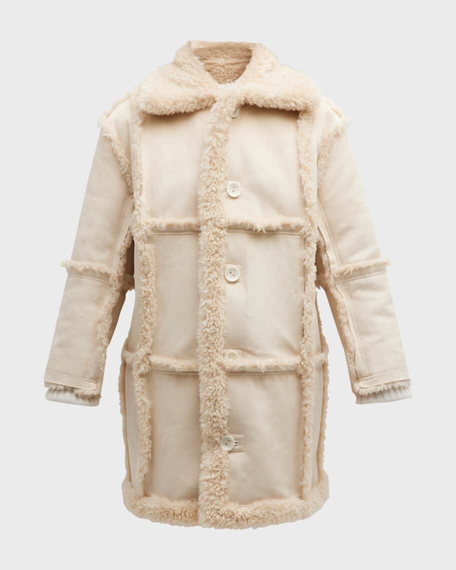 

Oversize-пальто из искусственной овчины Samira STAND, Серый