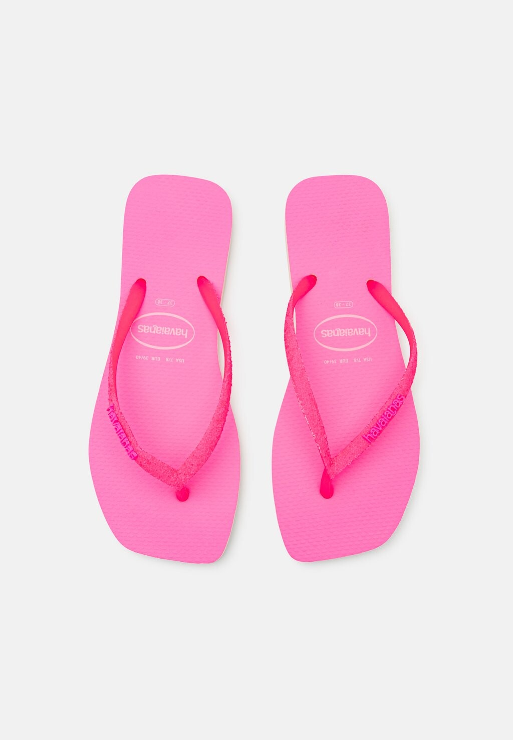 Шлепанцы SQUARE GLITTER NEON Havaianas, цвет beige/pink