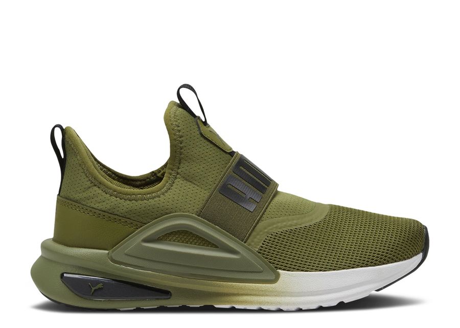 

Кроссовки Puma Softride Enzo Evo Slip-On Little Kid 'Olive Green', зеленый