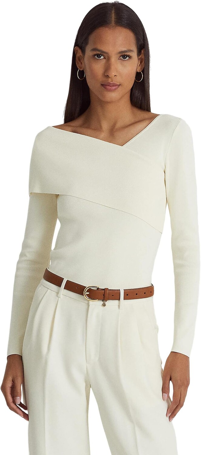 

Асимметричный свитер с длинным рукавом LAUREN Ralph Lauren, цвет Natural Cream