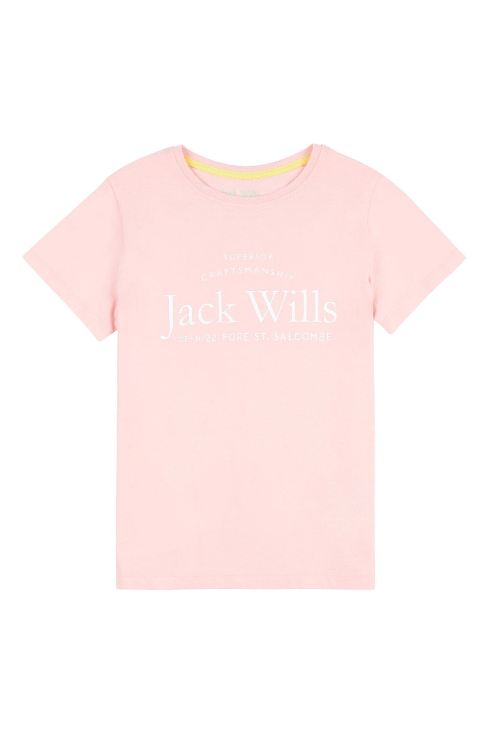 

Розовая футболка с надписью Jack Wills, розовый