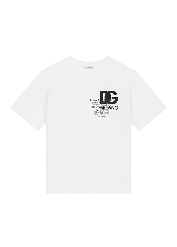 

Белая футболка с логотипом для мальчика Dolce&Gabbana