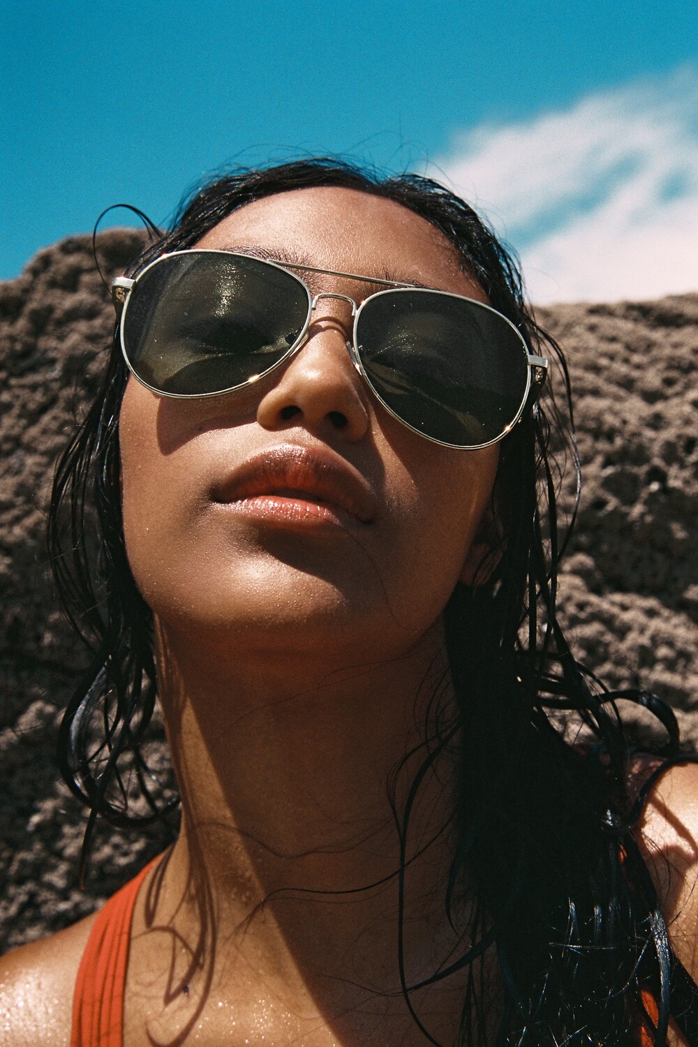 Солнцезащитные очки aviator Zara, золотой