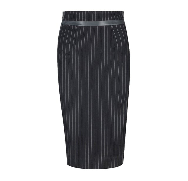 

Юбка Crayon черная Rayée Finition Cuir Conquista, черный